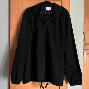 Men’s Five Four Versatile Urban Style Hooded Black Jacket  Size XXL